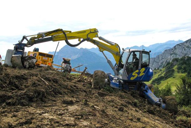 Baustelle Hahnenkamm Tirol - Forst- und Baggerbetrieb Kasper