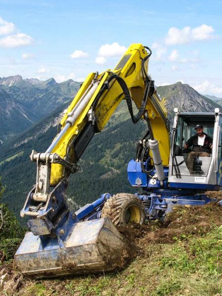 Gipfel Hahnenkamm Tirol | Baggerarbeiten